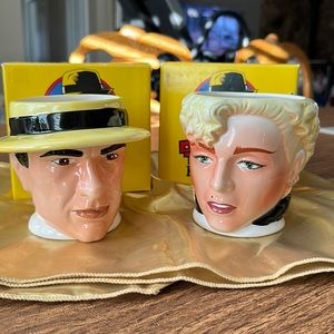 Dick Tracy and Breathless Figural Mug set